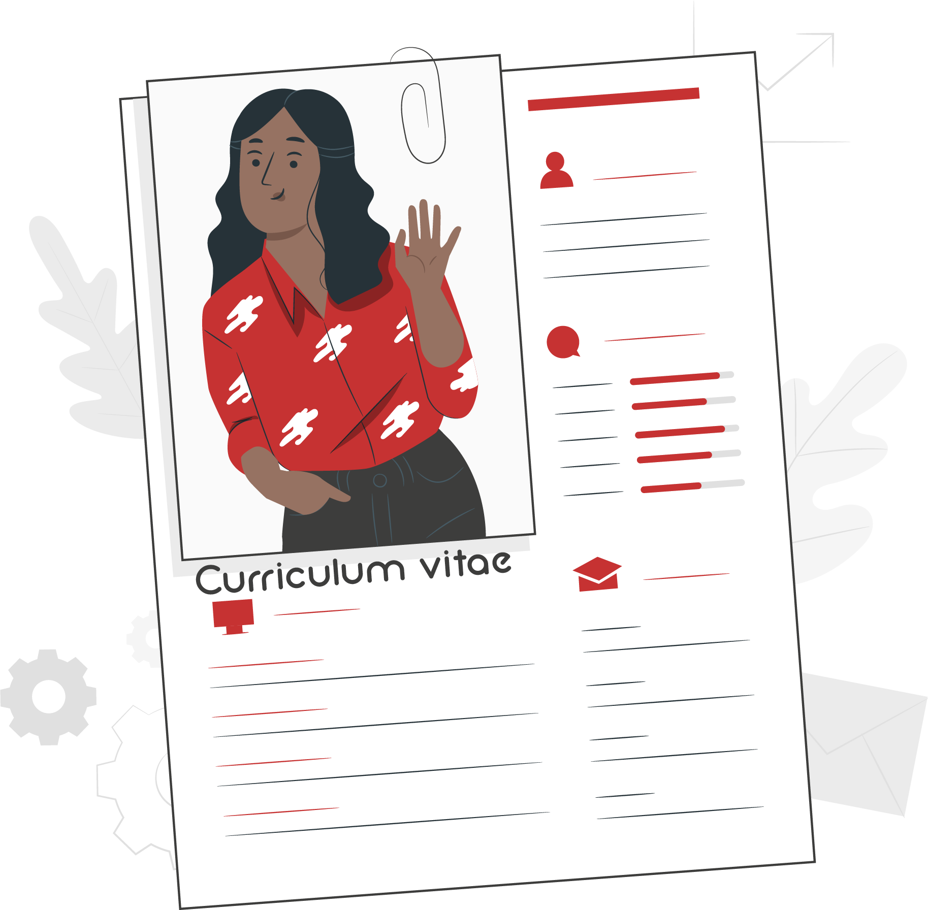 Image simplifiée d'un CV sur démarque-toi